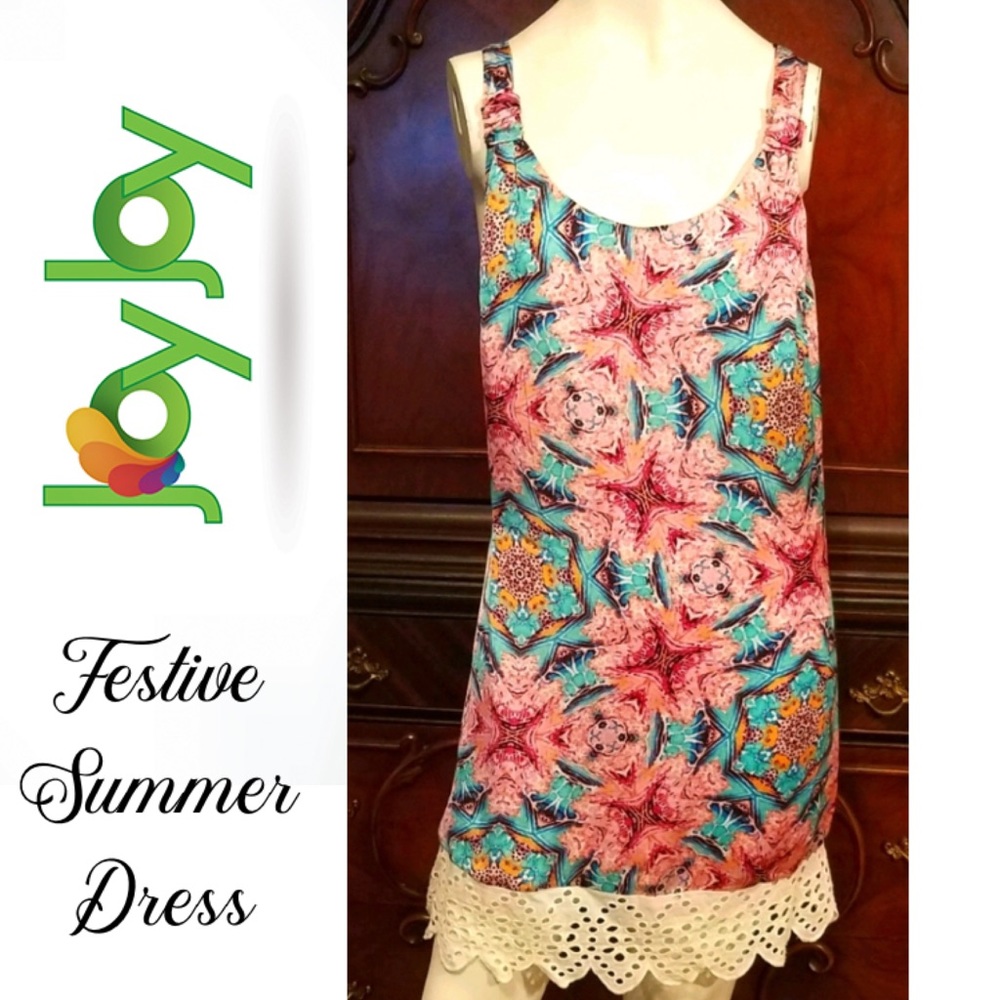 GUC Colorful Festive Mini Shift Summer Dress